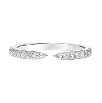 18K White Gold Diamond Open Band