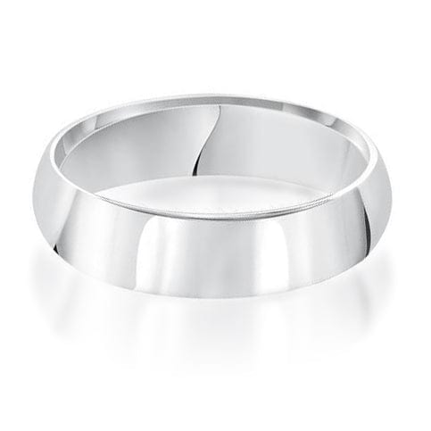 14K White Gold Comfort Fit Band