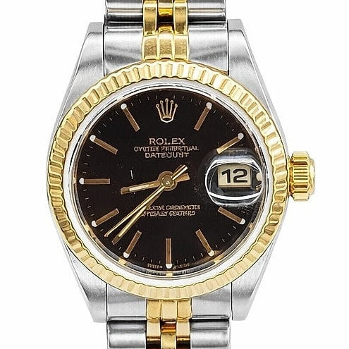 Pre-Owned Rolex Datejust 26mm Black Dial Two-Tone