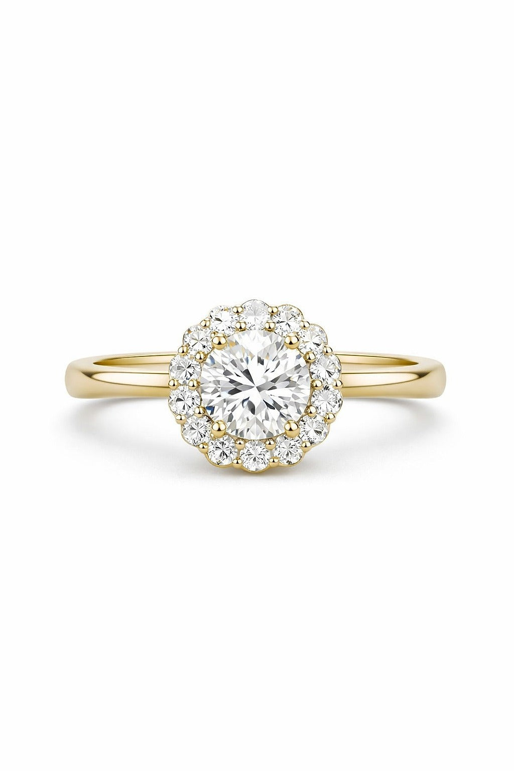 14K Yellow Gold Diamond Engagement Ring