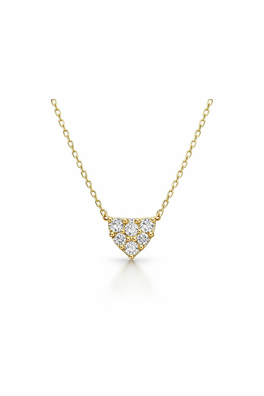 14K Yellow Gold Diamond Heart Pendant, 0.30 ct