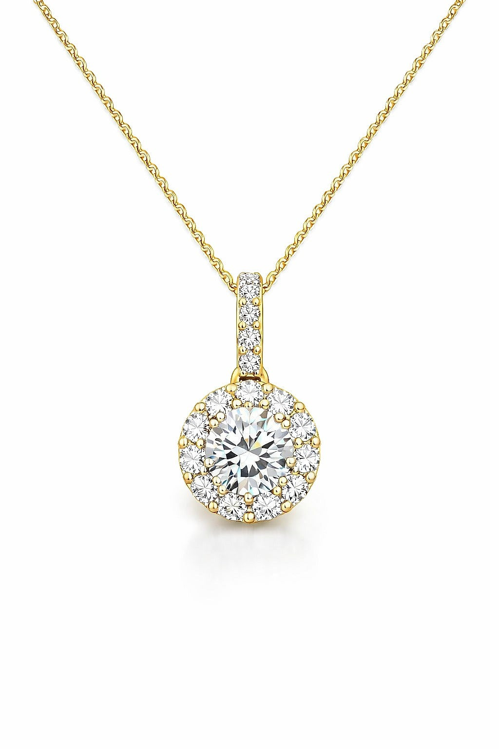 14K Yellow Gold Diamond Pendant, 1.33 ct