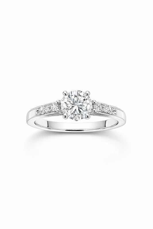 Round Diamond Solitaire Ring, 1.01 ct