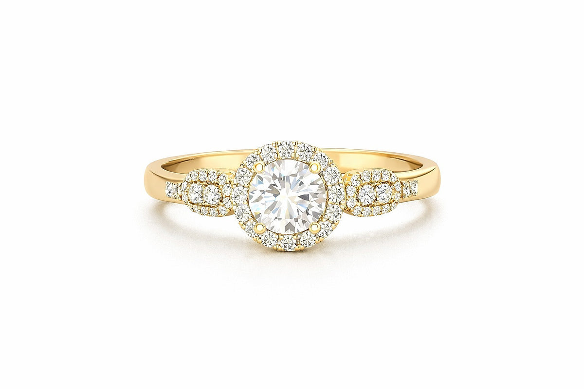 14K Yellow Gold Diamond Engagement Ring, 1.01 ct