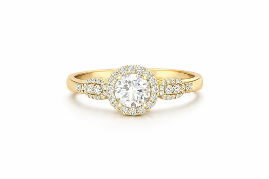 14K Yellow Gold Diamond Engagement Ring, 1.01 ct