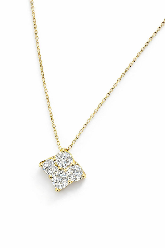 14K Yellow Gold Diamond Necklace