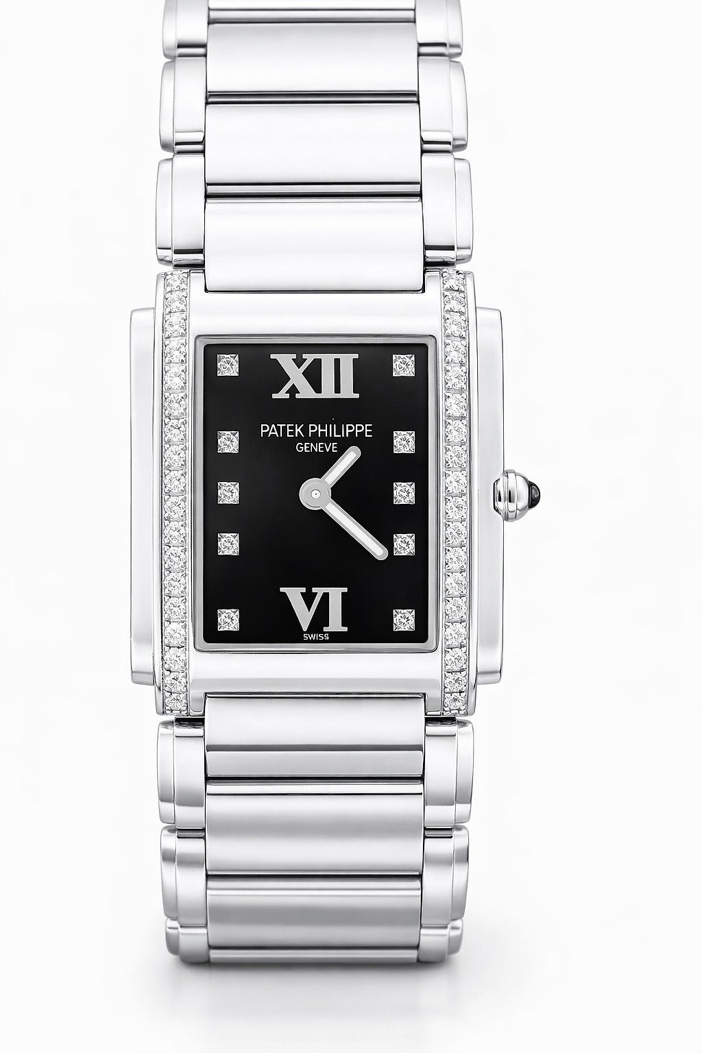 Patek Philippe Twenty~4 Black Dial Diamond Watch 4910/10A-001