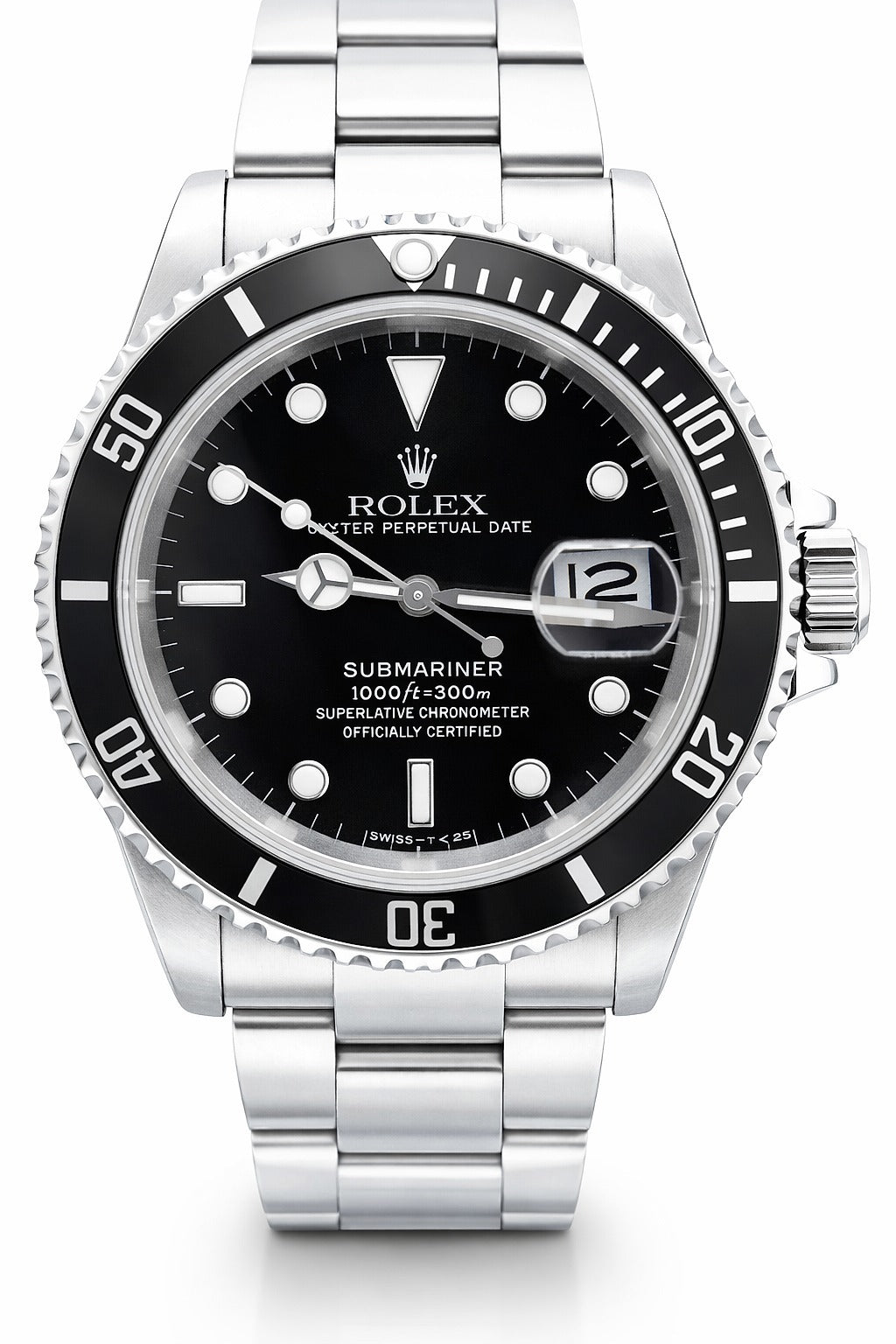 Pre-Owned 1989 Rolex Submariner Stainless Steel with Black Dial and Original Papers