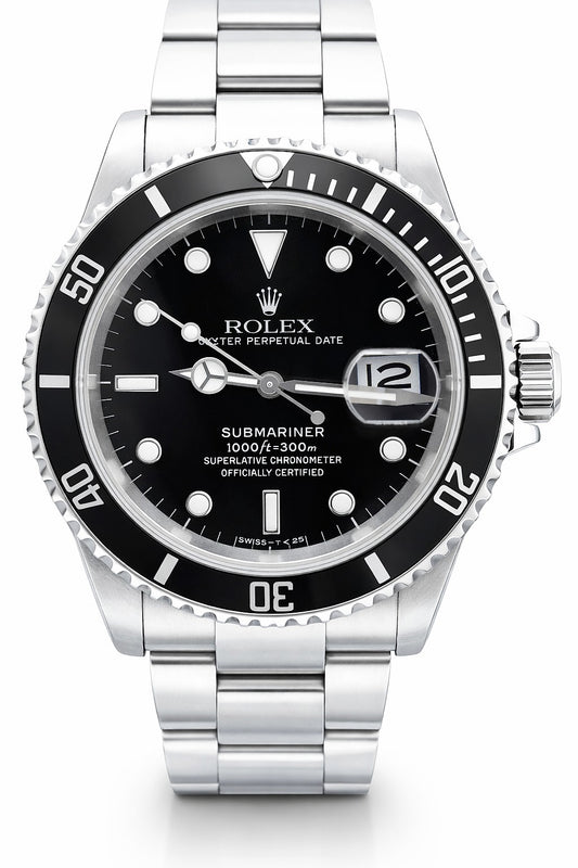 Pre-Owned 1989 Rolex Submariner Stainless Steel with Black Dial and Original Papers