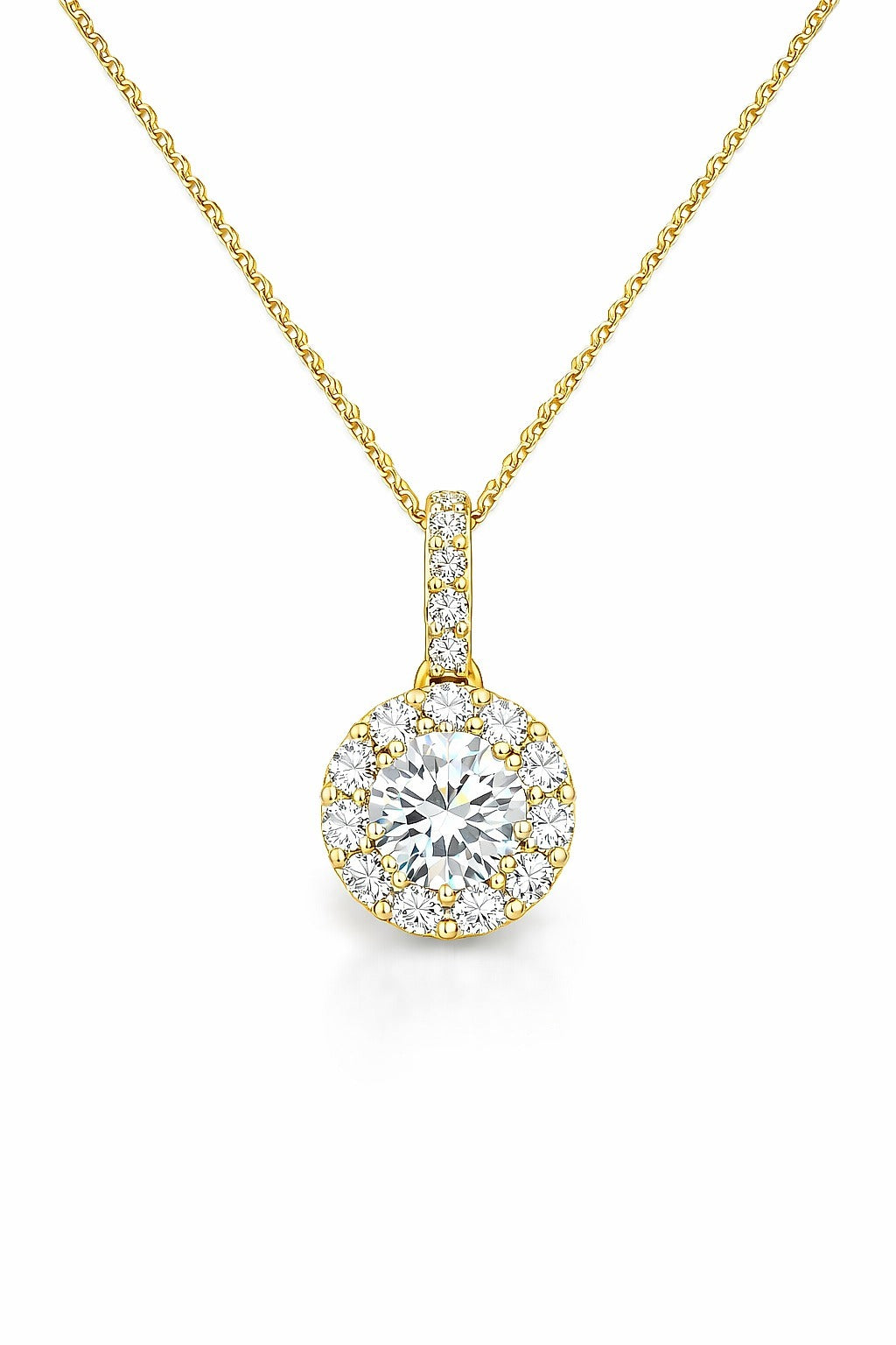14K Yellow Gold Diamond Pendant, 1.33 ct