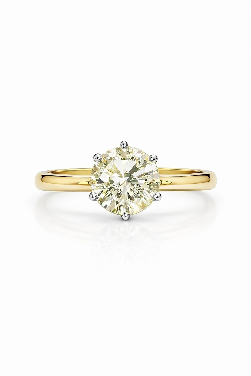 14K Yellow Gold Diamond Solitaire Ring, 3.11 ct