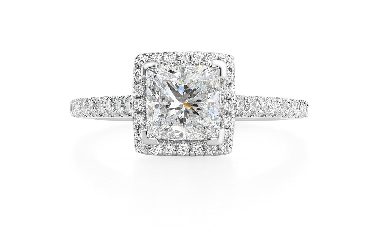 14K White Gold Diamond Engagement Ring, 1.00 ct