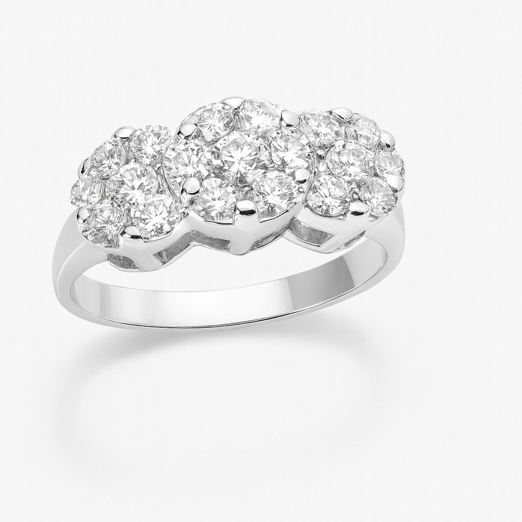 14K White Gold Diamond Engagement Ring, 1.00 ct