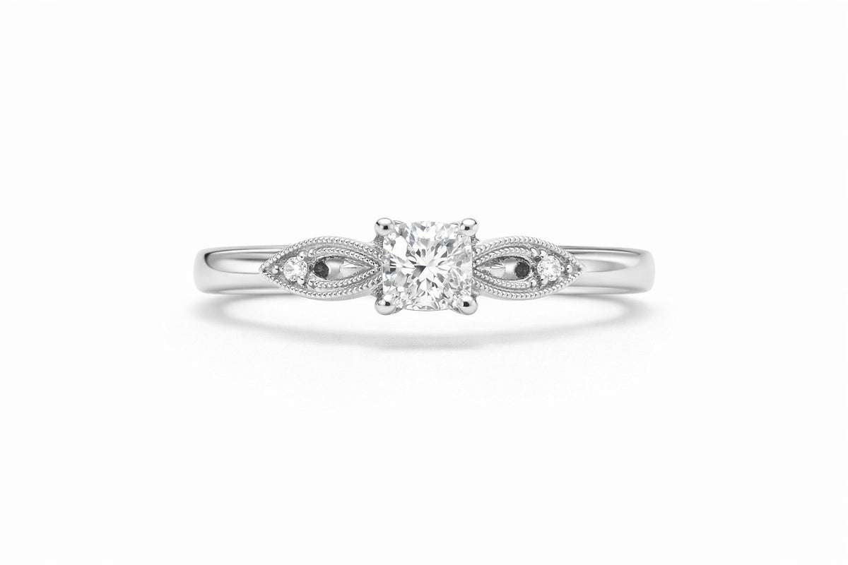 14K White Gold Diamond Remount, 0.02 ct