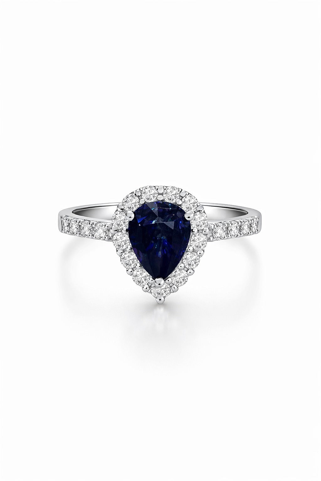 18K White Gold Sapphire and Diamond Ring, 2.40 ct