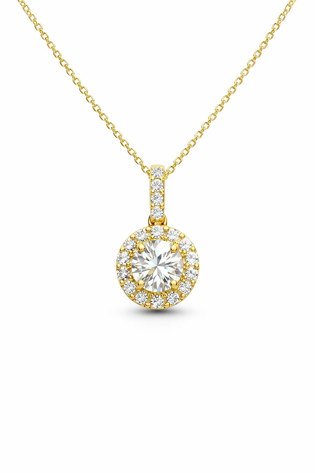 14K Yellow Gold Diamond Pendant, 1.16 ct