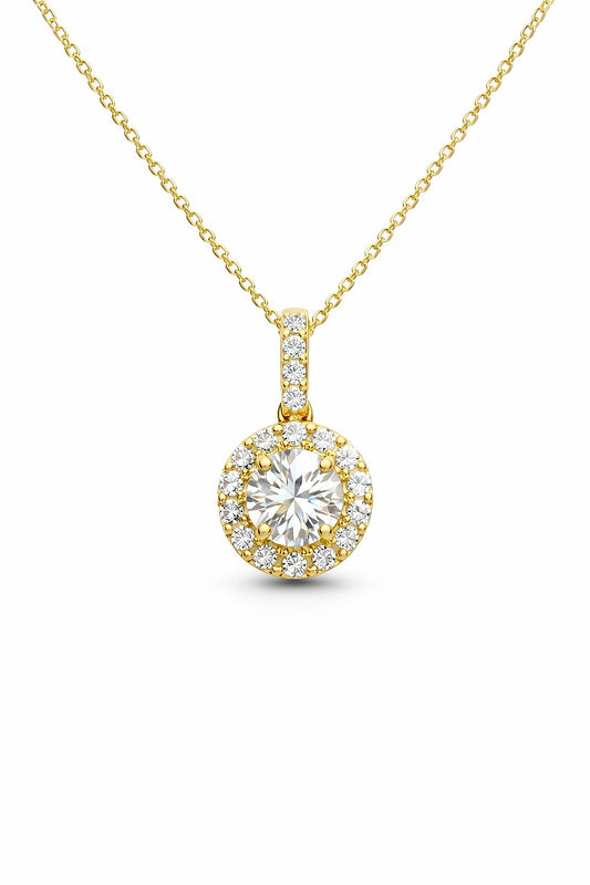 14K Yellow Gold Diamond Pendant, 1.16 ct