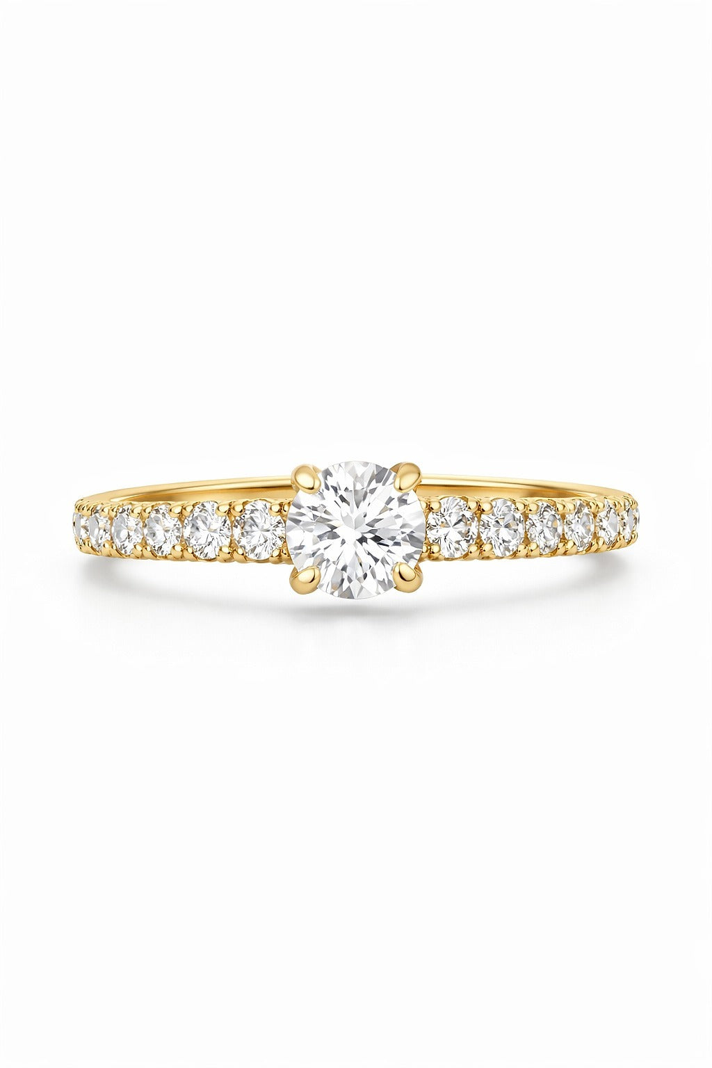 18K Yellow Gold Diamond Engagement Ring, 1.63 ctw