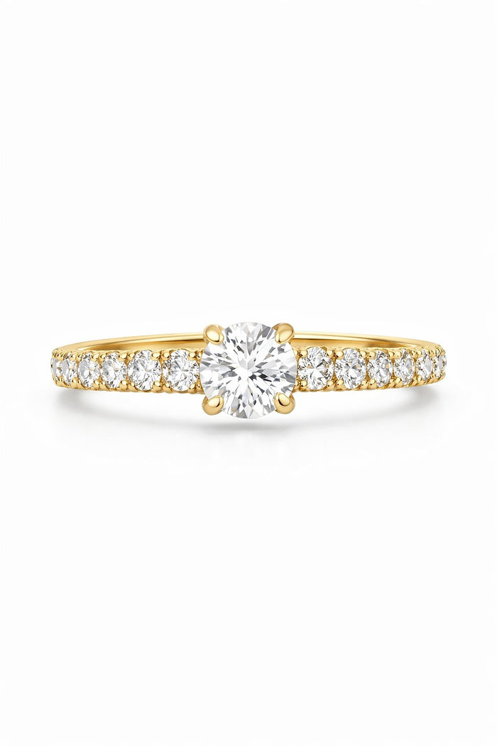 18K Yellow Gold Diamond Engagement Ring, 1.63 ctw