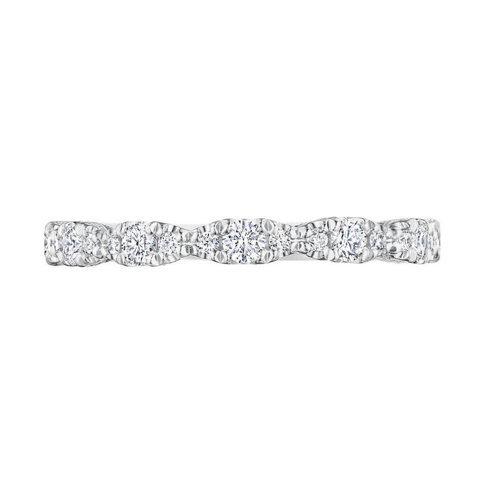 Tacori Petite Crescent Platinum Diamond Half-Way Band, 0.36 ct