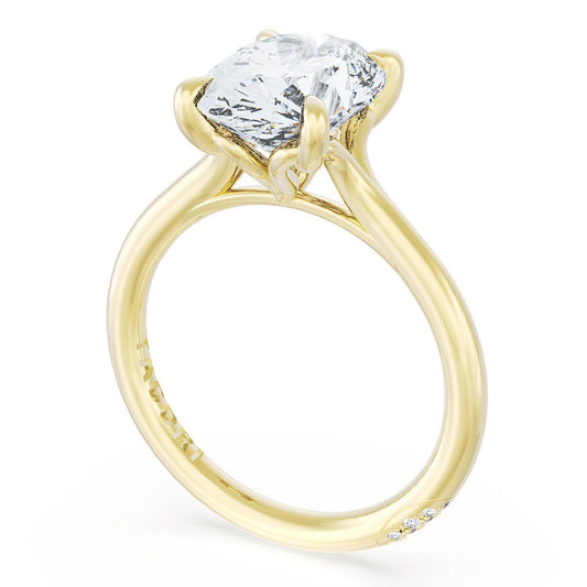 Tacori 18K Yellow Gold Oval Diamond Semi-Mount Ring, 0.04 ct