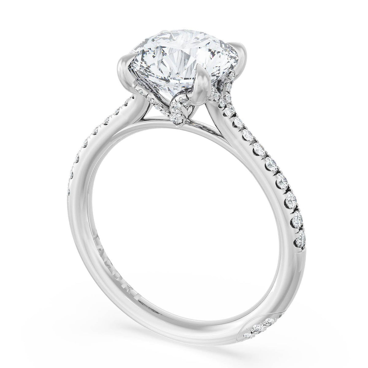Tacori Platinum Round Diamond Semi-Mount Ring, 0.28 ct