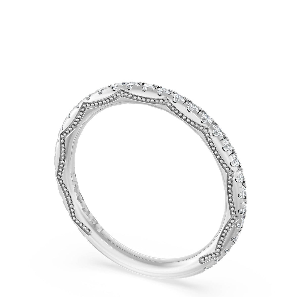 Tacori Platinum Diamond Three-Quarter Band, 0.41 ct