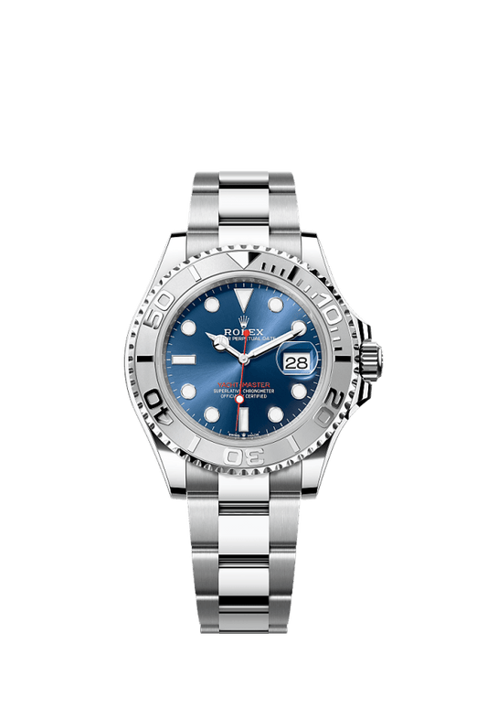 Rolex Yacht-Master Stainless Steel Platinum Bezel Blue Dial Watch 126622