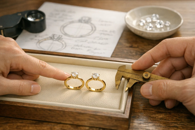 Choosing a loose diamond for a custom engagement ring