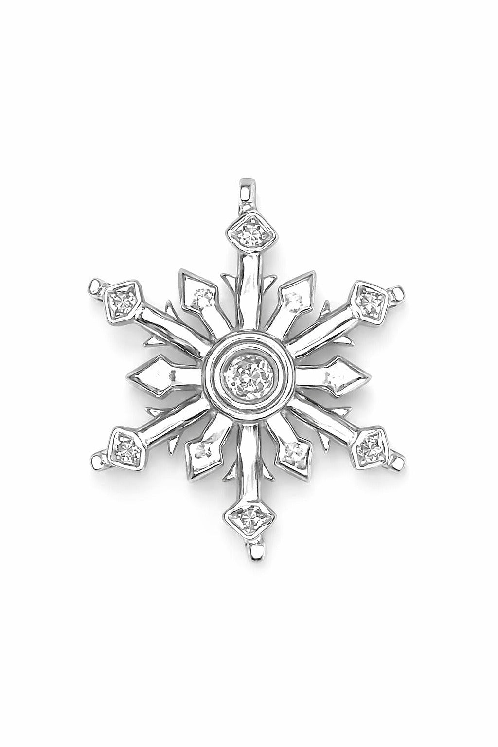 Sterling Silver Snowflake with Diamonds — Cape Cod Moments interchangeable charm