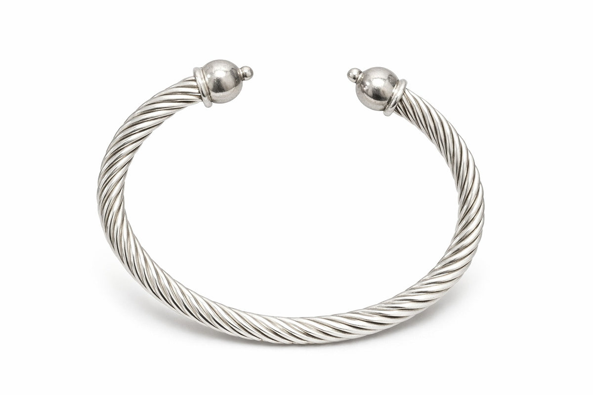 Sterling Silver thick twisted Cape Cod style cuff