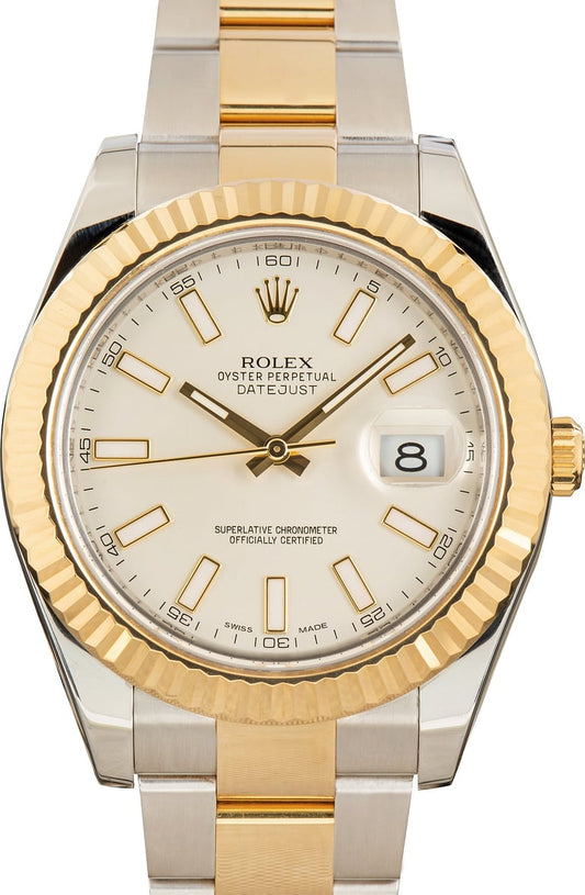 Rolex Datejust II Ivory Dial Watch 116333